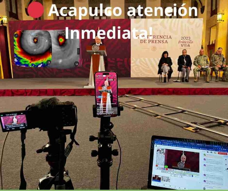 Presidente AMLO toma acciones rápidas en Acapulco después del huracán Otis
