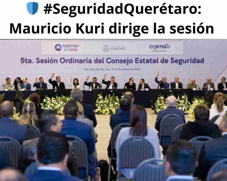 #SeguridadQuerétaro: Mauricio Kuri dirige la sesión clave del Consejo Estatal de Seguridad, marcando avances en la lucha contra la delincuencia.