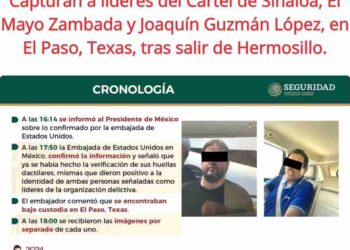 Detienen a El Mayo Zambada y al Hijo del Chapo en El Paso, Texas