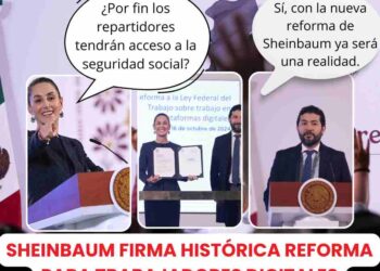 ¡Revolución laboral! Sheinbaum asegura derechos para los trabajadores de plataformas digitales. Haz clic para descubrir cómo impactará esta reforma.