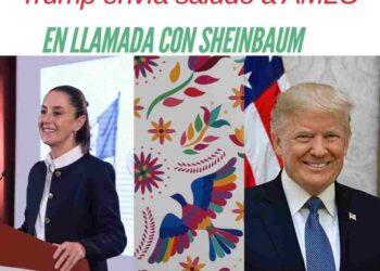 Trump envía saludos a AMLO en llamada con Sheinbaum