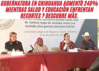 Prioridades en Chihuahua: Aumento de 240% al presupuesto de la Gubernatura, recortes a salud y educación