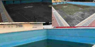 📉 Así luce el único deportivo público con albercas en Guerrero: suciedad, moho y olvido