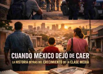 dos realidades de México: la inseguridad y el abandono por un lado, y la posibilidad de progreso, estabilidad y futuro por el otro. Es una imagen poderosa, emocional y simbólica, que refuerza la idea de que el cambio social no se mide solo en cifras, sino en vidas concretas.