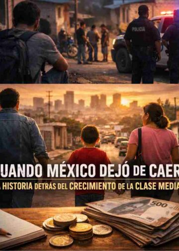 dos realidades de México: la inseguridad y el abandono por un lado, y la posibilidad de progreso, estabilidad y futuro por el otro. Es una imagen poderosa, emocional y simbólica, que refuerza la idea de que el cambio social no se mide solo en cifras, sino en vidas concretas.