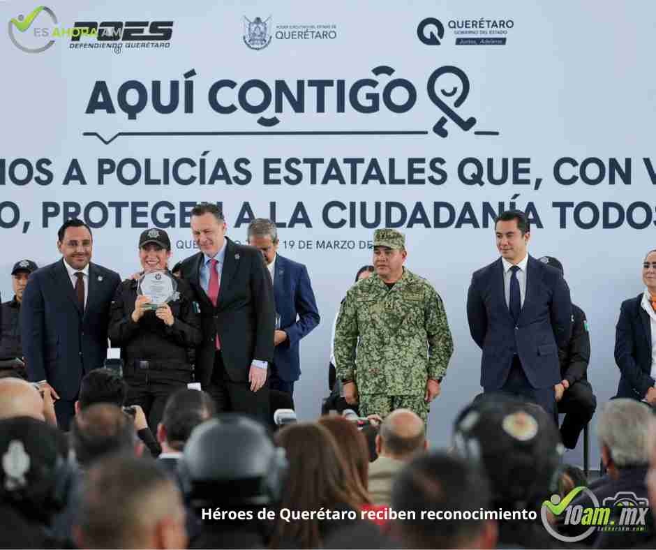 Felifer Macías reconoce a policías en Querétaro