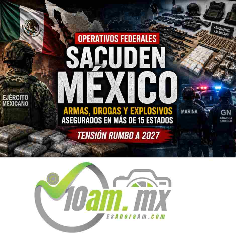 Operativos federales en México con decomiso de armas, drogas y explosivos en más de 15 estados rumbo a 2027