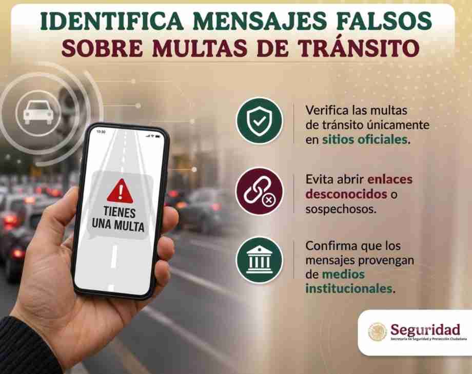 SSPC, fraudes digitales, multas de tránsito, ciberseguridad, phishing, robo de identidad, mensajes falsos, seguridad digital, Gobierno de México, fotoinfracciones, fraude bancario, ciberdelincuencia, Ciberguía, México