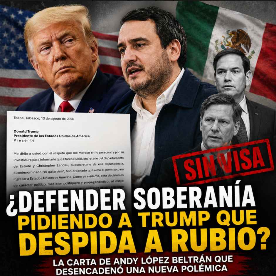 Andrés Manuel López Beltrán pide a Trump destituir a Marco Rubio tras cancelación de visa
