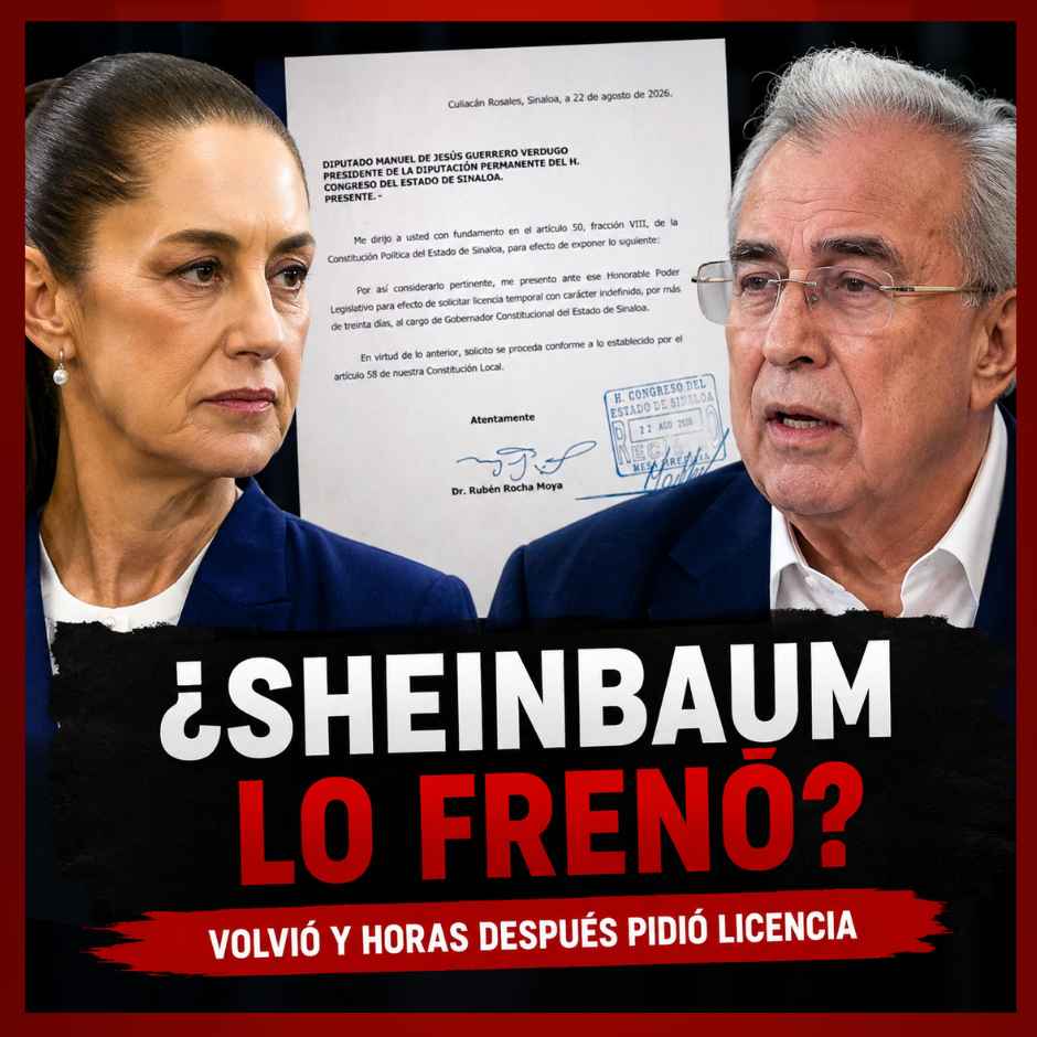 Claudia Sheinbaum y Rubén Rocha Moya ante nueva solicitud de licencia del gobernador de Sinaloa.