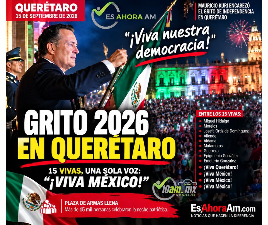 “¡Viva nuestra democracia!”: el Grito de Kuri que sacudió la noche en Querétaro