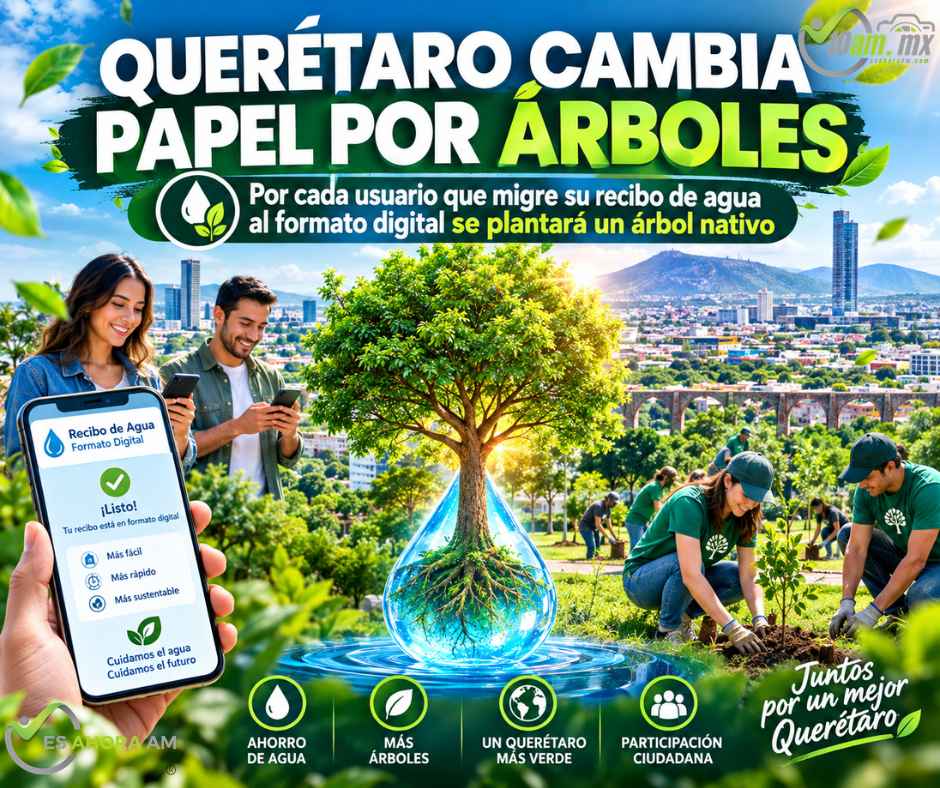 Querétaro cambia papel por árboles: lanzan iniciativa histórica con la CEA