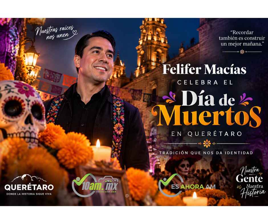 **Felifer Macías celebra el Día de Muertos con el magisterio queretano**