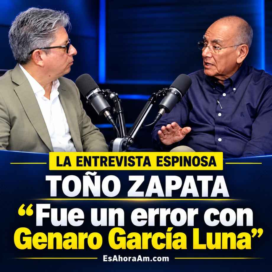 Toño Zapata durante su participación en La Entrevista Espinosa de EsAhoraAm.